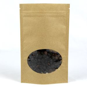 Standa upp Kraftpappírspoka með glugga