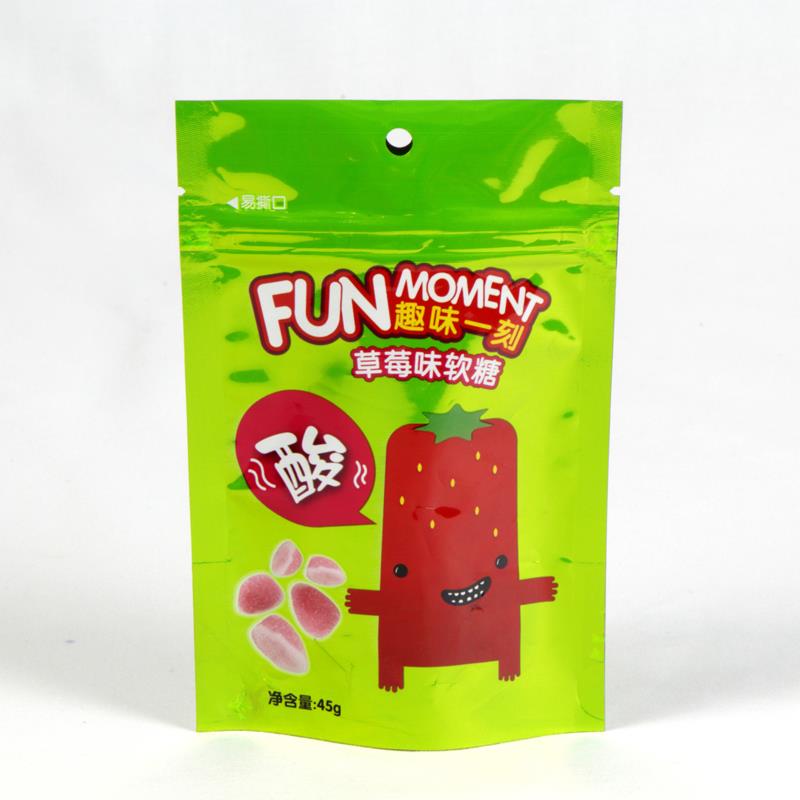 Plastic Stand Up Zipper Candy Bag