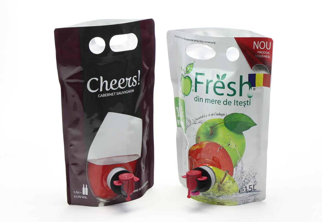 Standa upp Spout Fruit Juice Red Wine Pouch