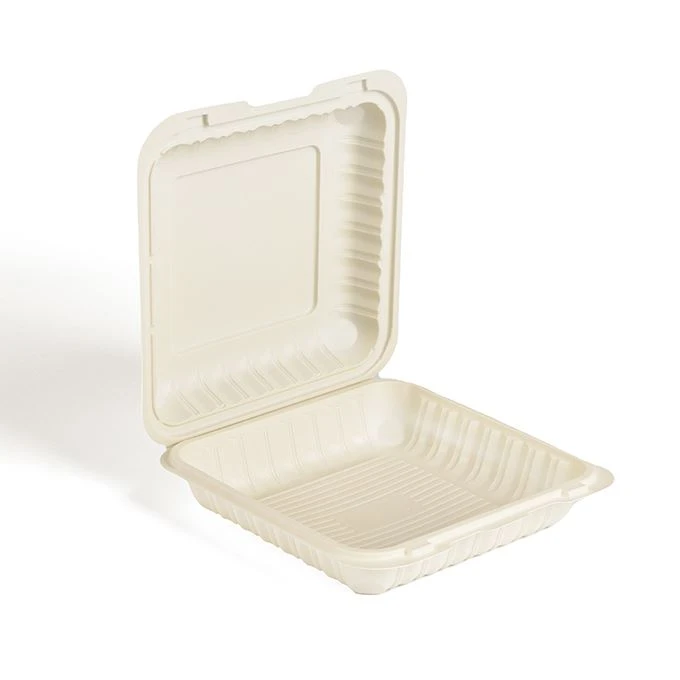 9 tommu 3 hólf Gegnsætt Eco PP Plast BPA-frítt einnota umbúðir Hádegisbakki M...
