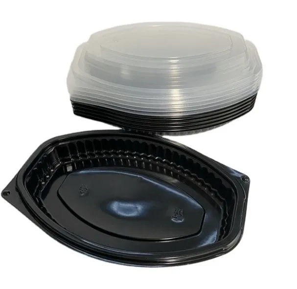 Sporöskjulaga máltíðarílát með einu hólfi