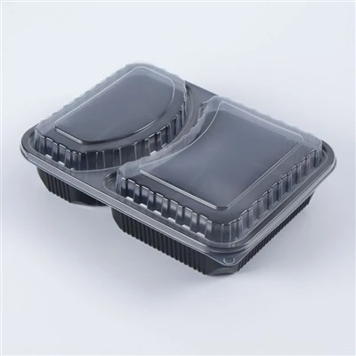 2 hólf Bento kassar úr plasti