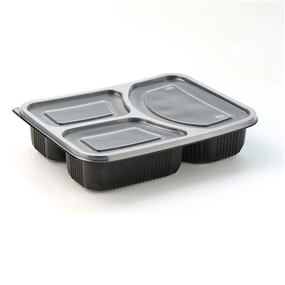 Þriggja hólfa plastílát