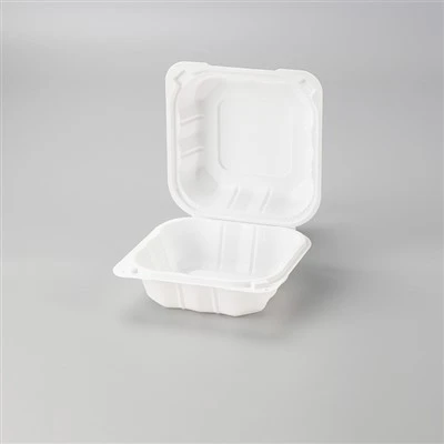 6x6 MFPP hvítur Clamshell Hinged To Go matarbox
