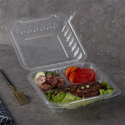 Glær Bento Box Hádegisílát Einnota