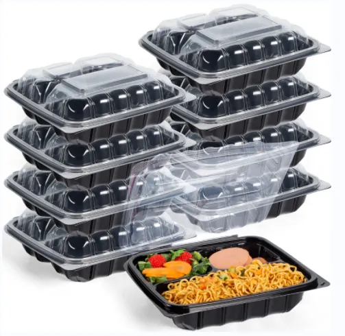 3 hólf PP To Go gámur fyrir mat